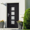 Haustür Anthrazit 98x208 cm PVC, Xichuzi Zimmertür, Eingangstür, Innentüren, Wohnungstür, Nebeneingangstür - 1 x Tür,1 x Handgriff-Set,1 x Schlüsselsatz,1 x Dichtungsband,1 x Montagesatz