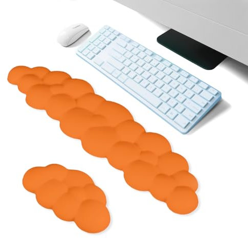 LUOJINYI Wolke Handauflage Tastatur, Handballenauflage Tastatur, Ergonomisches Wolke handballenauflage maus Mit Pu Leder Memory Schaum,tastatur handauflage Für Pc/Gaming/Handpolster/Computer