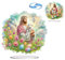 CXINLky DIY Diamond Art Painting Tisch Ostern Deko, 5D Diamant Art Painting Osterei Tischdeko, Diamant Malerei Stehend Kunst Set, Osterei Geschenke Handgemachte Dekorative Ornamente-02-Jesus