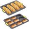 VAVPUP 2Stück Backform Backblech,Weiche Hausgemachte Brotform leicht zu entformende Kuchenform Mulden,Easy Clean Silikon Brot Werkzeug,Kuchenbackblech für Mikrowelle,Ofen (Grau)