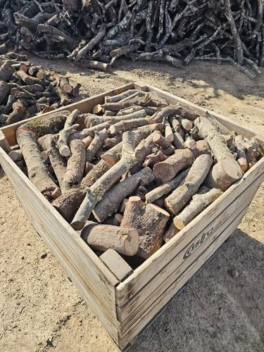 Cajón Leña de Encina 800kg (2x400). Leña para Chimenea, Caldera y/o Estufa. Leñas de Las más duras Que Hay. Tiene una Larga consistencia y duración. Troncos medianos. Leñas Encina.