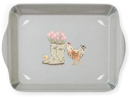 Cooksmart Hen House Lane Scatter Tray | British Designed Farmhouse Kitchen Tray | Durable Melamine & Plastic Blend | Rustic Countryside Design | Easy to Clean