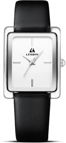 LN LENQIN Uhr Damen Einfachheit Uhren Moden Armbanduhr Damen Analog Quarzuhr Uhr Lederband