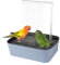 Umisu Vogel Badehaus Badewanne Automatisches Vogelbad mit Pumpe, Vogeltränke Bad Vogel Dusche Zubehör für Sittiche Vögel Papagei (Grau, L)