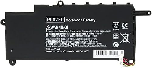 PL02XL 7.6V 29Wh Batterie de remplacement pour ordinateur portable HP Pavilion X360 310 G1 11-N 11-N020NA 11-N011DX N010LA 11-N028TU N030TU N032TU N038CA 751875-001 755-001 755 1681-. 421 L HSTNN-LB6B