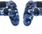 Revinta Wireless Controller für PS4, Kompatibel mit PS4 Slim Pro und PC, Gamepad in Schwarz, Weiß und Rot (Camouflage Blau)