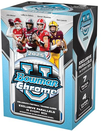2025 Bowman University Chrome Football – Fabrikversiegelt – Vorteilsbox