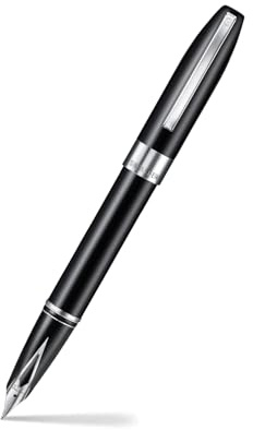 Sheaffer Legacy 9064 - Glossy Black Fountain Pen with Medium Inlaid Nib and Palladium Details with Pencil Case