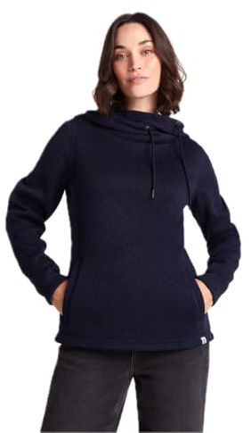 TOG24 Acer Womens Oversized Fleece, Hood Knitlook Insulated Outdoor Casual | 100% Polyester, Sweatshirt, Jumper, Lower pockets, Anti-pill, Longline, Everyday wear, Loungewear, Outdoors