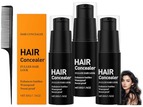 Lefron Hair Concealer,Lefron Magic Hair Concealer 2.0, Instant Hair Concealer Cream, Root Touch up Color for Gray Coverage,Hair Filler Waterproof and Sweatproof for Women and Men (3)