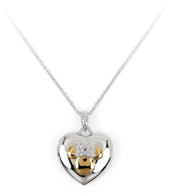 Disney Minnie Mouse Kinder-Medaillon in Herzform, leicht