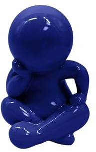 Present Time Ornament Amigo Sitting Large - Kobaltblau - 24x21x34.8cm - Andere - Kunststoff - Dekoaufsteller - Deko Wohnzimmer & Schlafzimmer