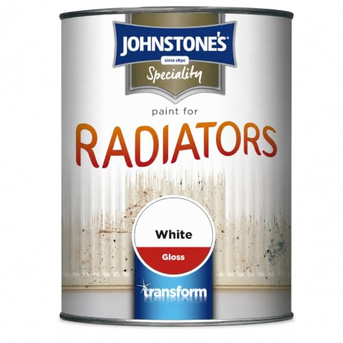 DRW White Gloss Radiator Paint 750ml | Heat Resistant Satin Finish Paint | Durable Interior Radiator Paint for Metal Surfaces and Central Heating Radiators