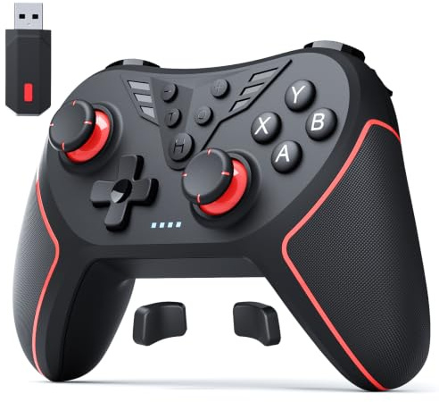 RivalPlay Wireless PC Controller with Hall Effect Joystick, 2.4G & Wired 1000Hz Polling Rate, Remappable Buttons, Adjustable Turbo & Vibration, Gaming Controller for Windows PC, Windows 11, 10, 7 & 8