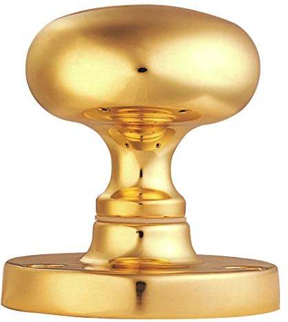 Victorian - MORTICE KNOB Mushroom OTL (Polished Brass)