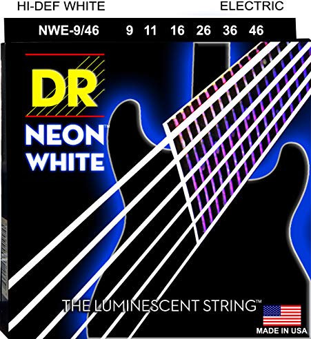 DR Strings - cuerdas de la guitarra de colores - blanco, 009-046
