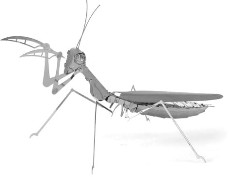 Fascinations MMS069 - Metal Earth 502700 - Praying Mantis (Gottesanbeterin), lasergeschnittener 3D-Konstruktionsbausatz, 1 Metallplatine, ab 14 Jahren