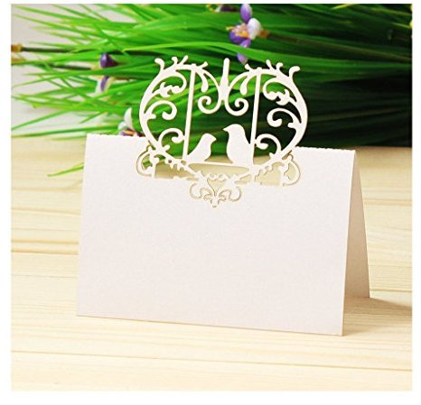 Musuntas 100 Laser Hochzeit Tisch Halter für Namensschild Tischdekoration Tischkarten Hochzeit Party Favor