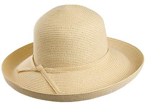 sur la tête Womens Traveller Packable Sun Hat - Natural Adjustable