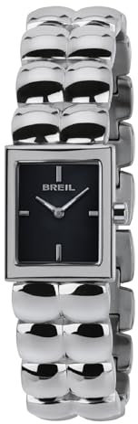 Breil Orologio DONNA TANGLE quadrante MONO-COLORE NERO movimento SOLO TEMPO - 2 LANCETTE QUARZO e BRACCIALE ACCIAIO ARGENTO TW1624