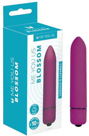 Me You Us - The Blossom 10 Mode Bullet Vibrator, Purple, Powerful and Versatile Mini Vibrating Bullet for Targeted Pleasure and Sensations