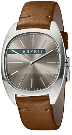 Esprit Herren Analog Quarz Uhr mit Leder Armband ES1G038L0045