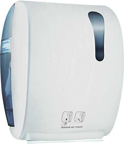 Mar Plast Distributeur électronique pour rouleau de papier essuie-mains photo, ligne colorée Soft Touchmar Plast (blanc)