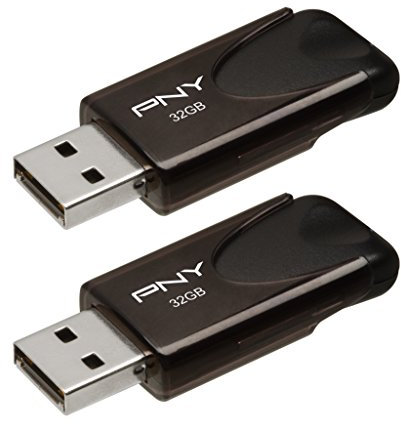 PNY Attache Lot de 3 clés USB 2.0 16 Go Noir (P-FD16GX3ATT4-GE) 32GB 2-PK Noir