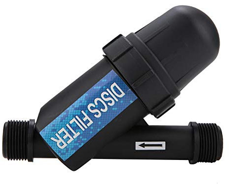 Mumusuki Filtro de riego de disco de gran capacidad, filtro de riego de malla de acero inoxidable de 1 pulgada para jardinería, agricultura, filtro de riego por goteo