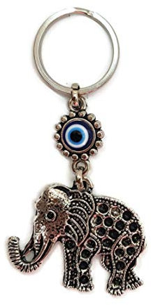 MYSTIC JEWELS By Dalia- Schlüsselanhänger türkisches Auge Elefant Glücksbringer Good Luck