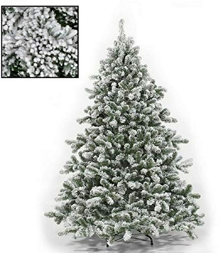 Emmeshop-Online Albero di Natale Tirolese Innevato Pino Super folto Realistico Ignifugo cm 180 210 230 270 (230 cm)