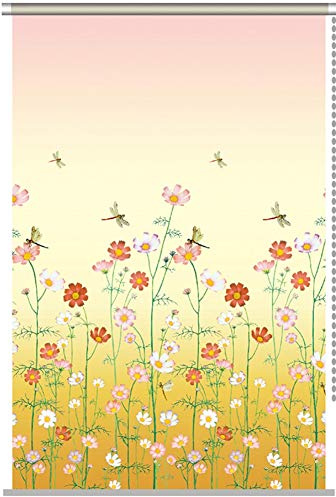 Roller Blinds 100% Blackout Window Roller Shade Floral Patterned, for Living Room/Nursery/Bedroom - 60cm/ 80cm/ 100cm/ 120cm/140cm Wide (Size : 120x120cm)