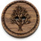 NaturSchatulle Holzknöpfe Gravur Motiv Lebensbaum 12-30mm I 25 Stück Nussbaum 2 Loch Knöpfe Holz DIY Basteln Nähen Schmuckherstellung Annähen Rund 30mm