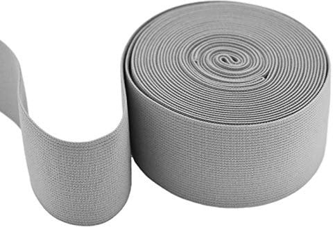 maDDma 5m Gummiband 50 mm breit Oeko-Tex Gummilitze elastisches Band Bekleidungsgummi Farbwahl, Größe:50 mm, Farbe:hellgrau