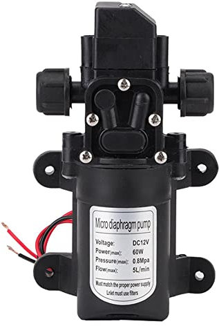 Bomba de agua autocebante de diafragma, Bomba de Diafragma Autocebante de Alta Presión, DC 12V 5L/min 116 psi Bomba de agua Bomba de agua autocebante de alta presión para RV, caravana, barco jardín