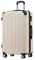 BEIBYE Hartschalen-Koffer Trolley Rollkoffer Reisekoffer Handgepäck 4 Rollen (M-L-XL-Set) (Creme White, XL)