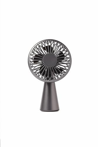 Lexon Wino – Kabelloser Mini-Tischventilator, 3 Luftstromgeschwindigkeiten, ultraleise Flügel, 5 Std., Wiederaufladbar über USB-C (Kabel im Lieferumfang enthalten) oder QI Wireless – Gun Metal