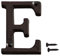 INCREWAY Cast Iron House Number, 7.5cm Black Home Address Letter Iron House Number Die Cast Letter Mailbox Letter (E)