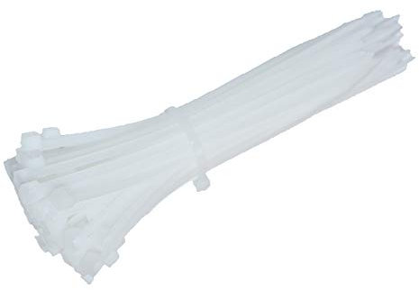 Kabelbinder Weiß 100mm Rscolila Kabelbinder Klein Hochleistungs für das Kabelmanagement 100 Stück (100mm×3mm Weiß)