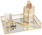 Gold Mirror Tray Perfume Display Jewelry Organizer Makeup Tray Serving Trays Beautiful Art Decor Ornate Tray Bathroom Trays Neatens up Storage For Vanity, Closet, Dresser (Gold, 25 * 18 * 4.5cm)