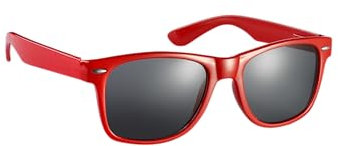 Komonee Drifter Red Sunglasses Set With Soft Case and Cleaning Cloth Classic Style Retro Sun Shades UV400 Protection Unisex For Men Women Sports