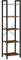 HOMCOM Estantería Industrial de 5 Niveles Estantería Librería de Almacenaje con Marco de Acero para Sala de Estar Oficina Cocina Dormitorio 40x30x154 cm Marrón Rústico