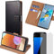 Eximmobile - Book Case Handytasche + Panzerfolie für Samsung Galaxy M30S | Schutzhülle in Schwarz mit Kartenfächer aus Kunstleder Handyhülle Etui Cover