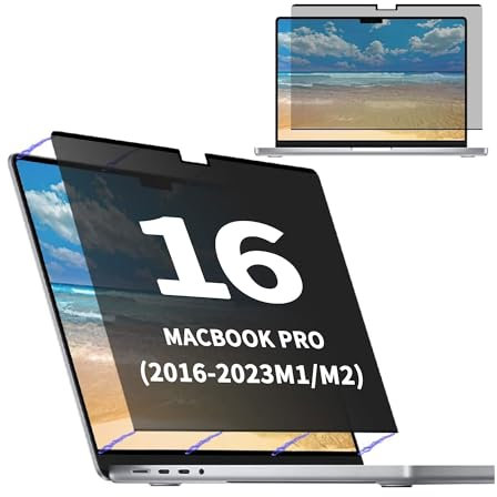 Phimoos Magnetischer Blickschutzfilter Für Apple MacBook Pro 16 Zoll (2021-2024 M1/M2/M3/M4 Pro/Max), Einfache Anbringung, Abnehmbarer, Anti-Blaulicht, Anti-Blendschutz, Blickschutzfolie Sichtschutz