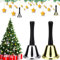 Amzeeniu Weihnachtsglocke Tischglocke Resturant Service Glocke 2 Stück Weihnachtshandglocke 6.5 x 13cm,Handglocke lauter Klang,für Schule, Abendessen am Empfang, Hotelservice,Weihnachtsmannkostüm