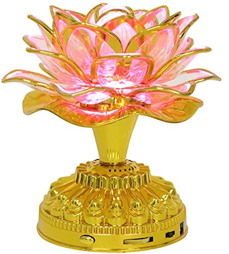 OSALADI 1stk Feng-shui-kristalllotus Led Lichter Lotuslampe Tischlampe Aus Kristall Buddha-lieferungen Vintage-laterne Lotus-buddha-lampe Lotusblumenlampe Nachtlampe Plastik Haushalt