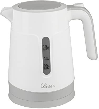 Ardes ARBOL01 KETTY GLAM Bollitore Acqua Elettrico Senza Fili Capacità 1 Litri con Arresto Automatico e Base di Rotazione a 360° per Acqua Tisane Tea