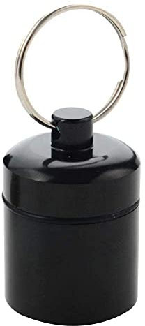 Kartusche Pille Wasserdicht Versiegelung Metall Dose Schlüsselanhänger Aufbewahrung Ohrstöpsel Etui Behälter Schlüsselanhänger Box Mini