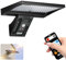 JESLED Luz Solar Exterior con Control Remoto, 104LED Focos Solares, IP65 Impermeable, 3 Colores, 4 Modos con Sensor De Movimiento para Jardín, Garaje, Camino