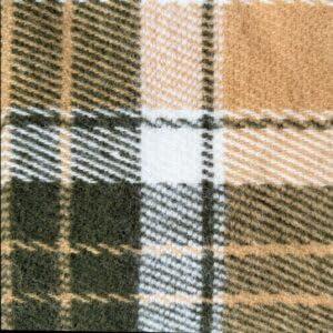 JOWOLLINA WOOLONLY 100% Lammwolle Wolldecke Plaid Karo Schottenmuster Tartan (Moos/Karamell, 150x205 cm)